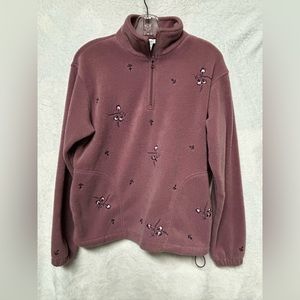 Beautiful pink northern reflections half zip sweater in women’s size small